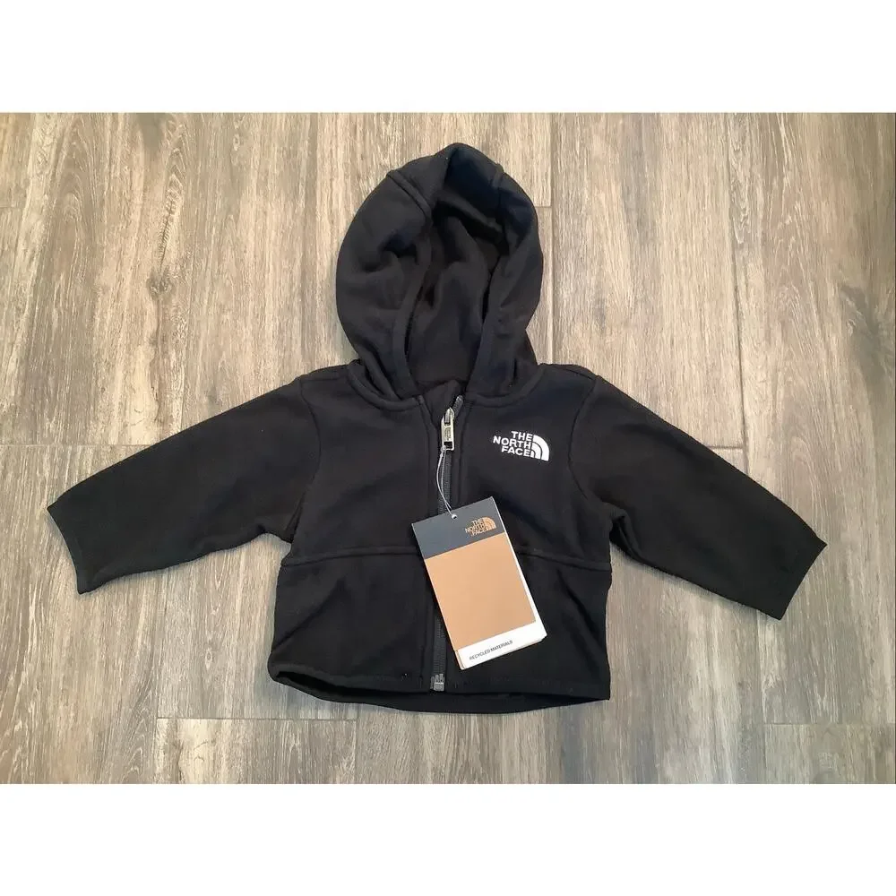 The North Face Baby 3M Black Glacier Fleece Full Zip Hoodie Jacket Winter B20-8